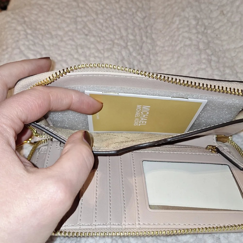 Michael Kors Beige Wristlet‎ Wallet